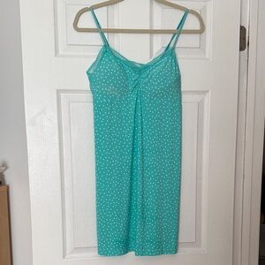 Turquoise Sleepwear Mini Dress